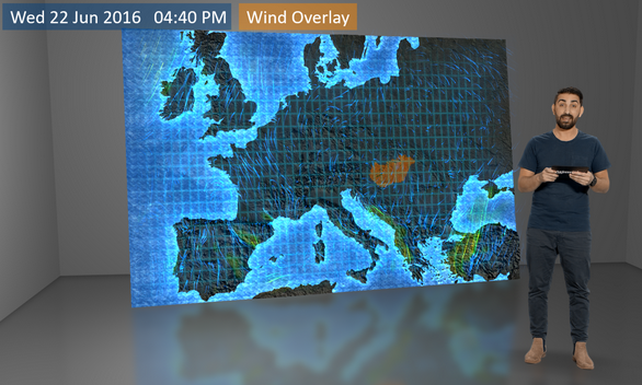 Aximmetry's Meteo plugin forecast example 10